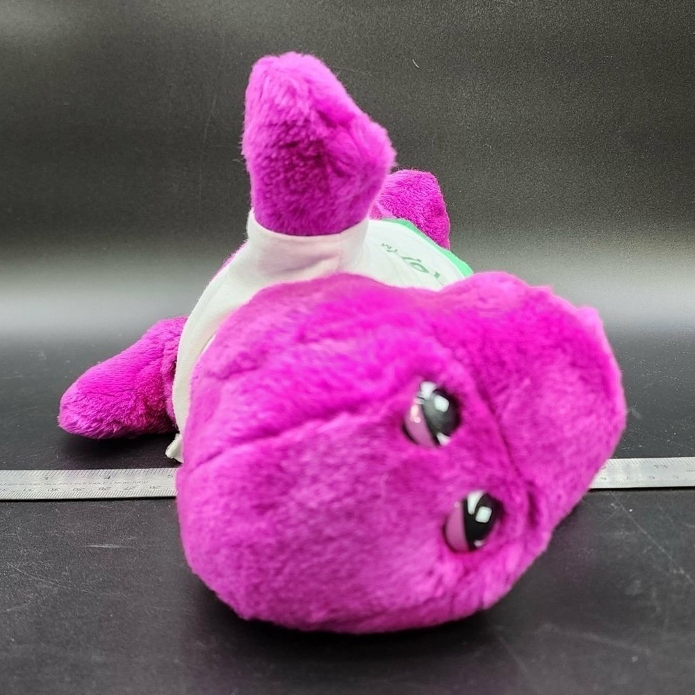 Barney 1992 Plush Purple Dinosaur White Shirt Vintage 90s Toy Lyons Group 11" - Picture 10 of 14